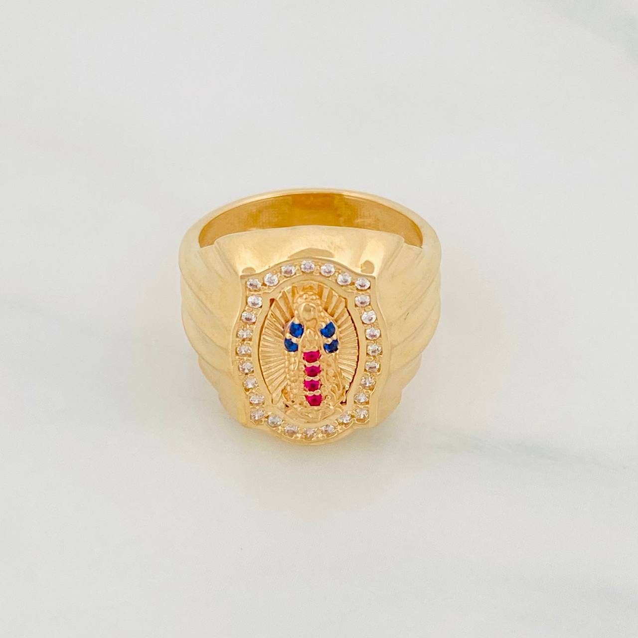 Virgin of Guadalupe Ring 6.25g / T5 1/2 Yellow Gold 18K