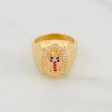 Virgin of Guadalupe Ring 6.25g / T5 1/2 Yellow Gold 18K