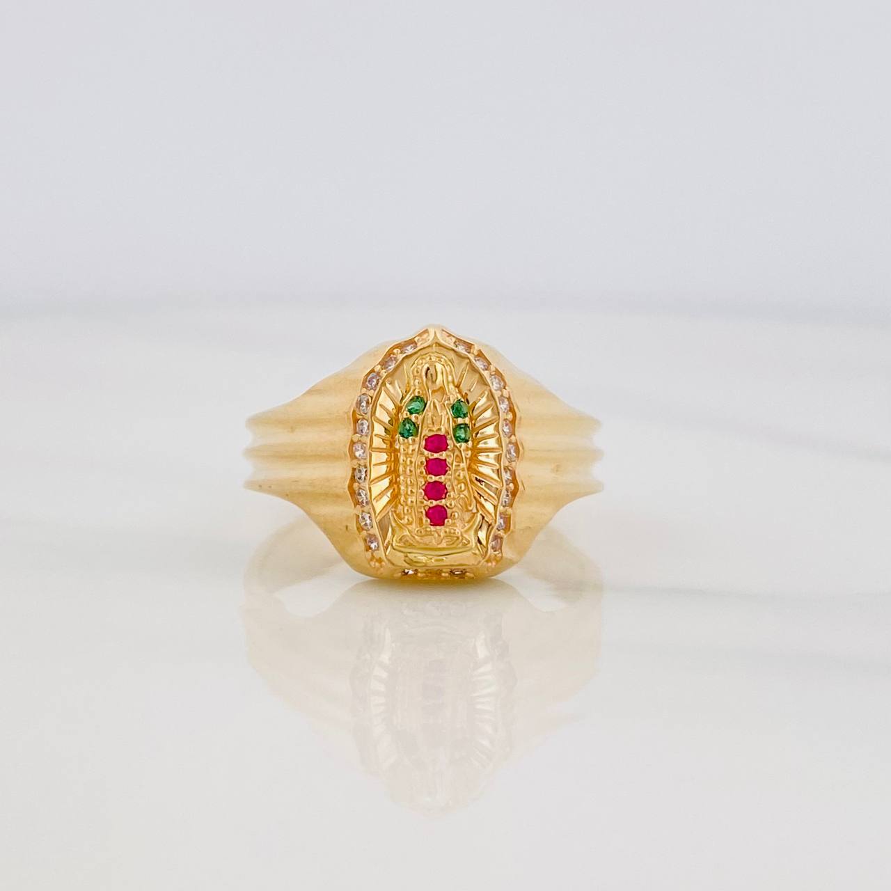 Anillo Virgen de Guadalupe 4.3g / T8 1/4 Oro Amarillo 18K