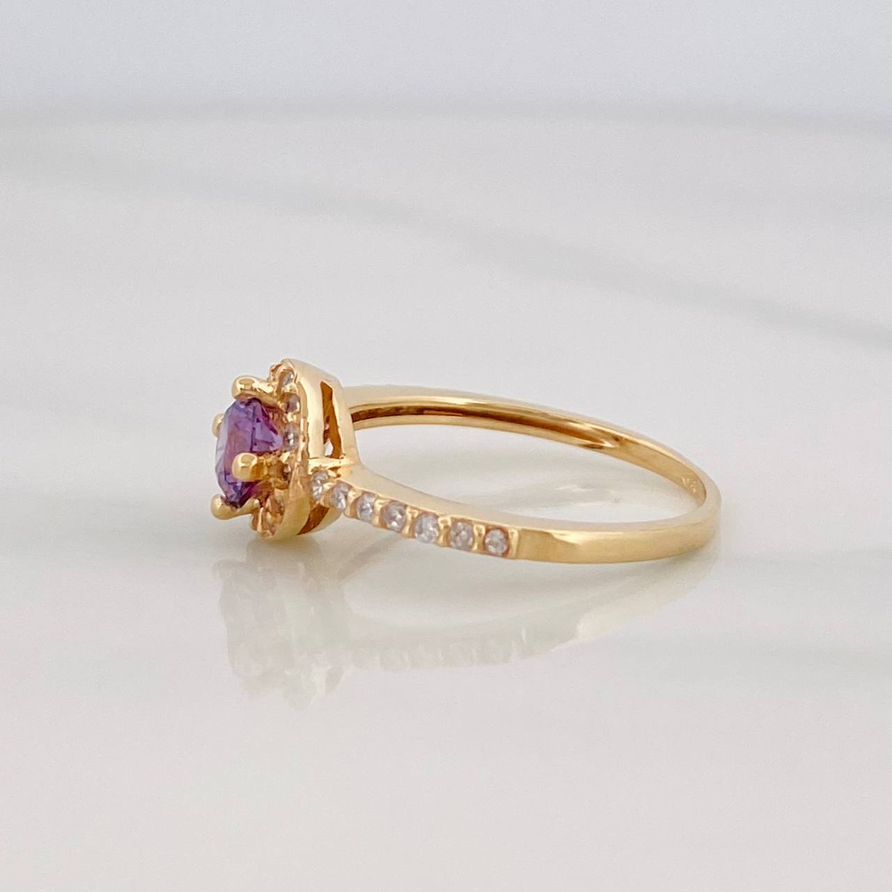 Halo Circle Churumbela Ring 2.5g / T5 1/2 Yellow Gold 18K
