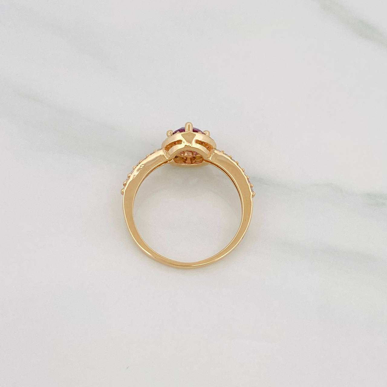 Halo Circle Churumbela Ring 2.5g / T5 1/2 Yellow Gold 18K