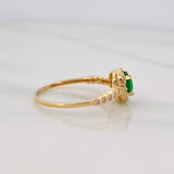 Solitaire Ring Halo 2g / T6 1/2 Yellow Gold 18K