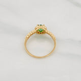 Solitaire Ring Halo 2g / T6 1/2 Yellow Gold 18K