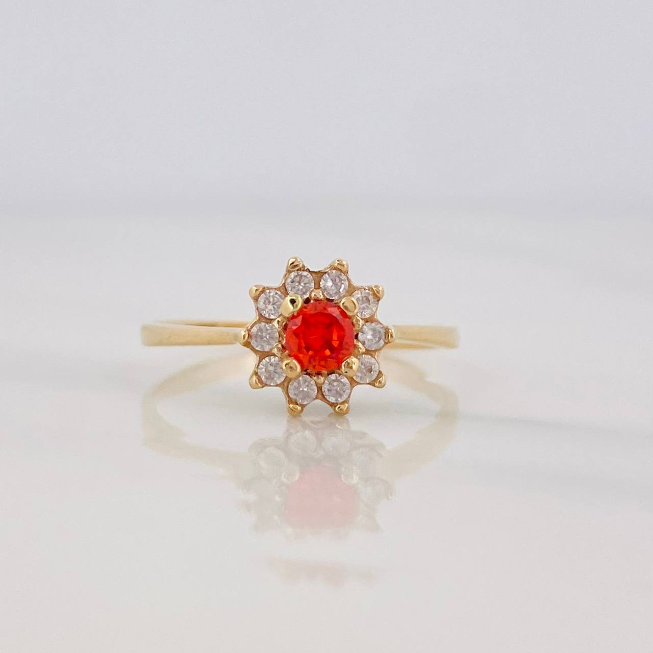 Halo Flower Ring 2g / T6 1/4 Yellow Gold 18K