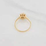 Halo Flower Ring 2g / T6 1/4 Yellow Gold 18K