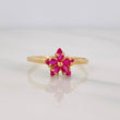 Flower Ring 1.45g / T7 1/2 Yellow Gold 18K