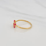 Flower Ring 1.45g / T7 1/2 Yellow Gold 18K