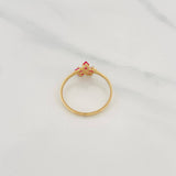 Flower Ring 1.45g / T7 1/2 Yellow Gold 18K