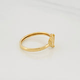 Anillo Corazon Diamantado 1g / T6 1/4 Oro Amarillo 18K
