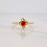 Flower Ring 1.9g / T7 1/2 Yellow Gold 18K