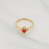 Flower Ring 1.9g / T7 1/2 Yellow Gold 18K