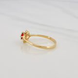 Flower Ring 1.9g / T7 1/2 Yellow Gold 18K