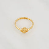 Diamond Cut Clover Ring 0.9g / T5 1/2 Yellow Gold 18K