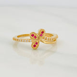 Flower Ring Churumbela 2.15g / T6 1/2 Yellow Gold 18K