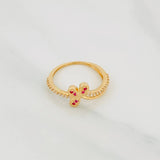 Flower Ring Churumbela 2.15g / T6 1/2 Yellow Gold 18K