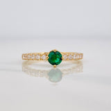 Solitaire Ring Churumbela 2.1g / T8 1/2 Yellow Gold 18K