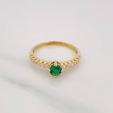 Solitaire Ring Churumbela 2.1g / T8 1/2 Yellow Gold 18K