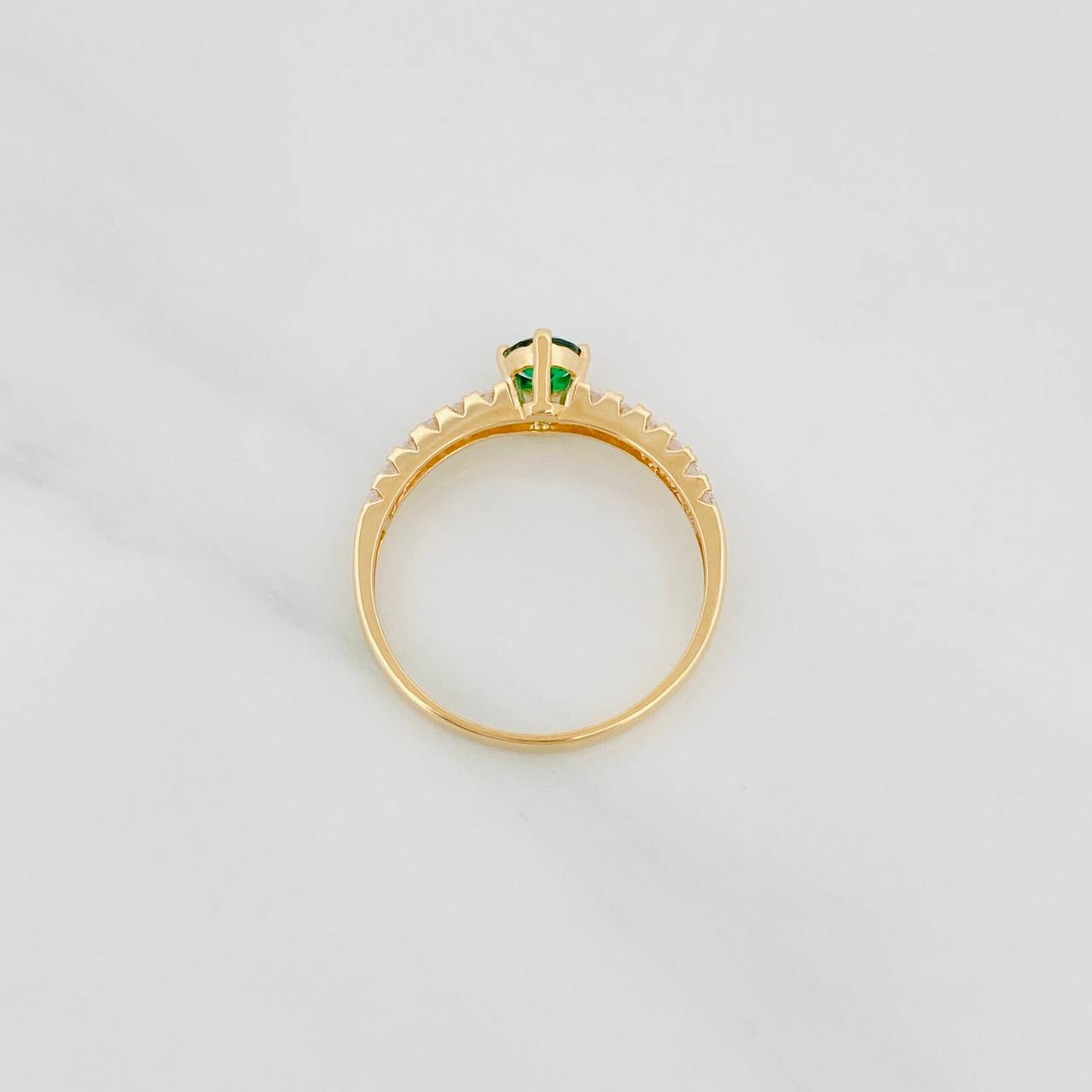Solitaire Ring Churumbela 2.1g / T8 1/2 Yellow Gold 18K