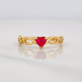 Anillo Corazon Infinito 2.1g / T6 1/4 Oro Amarillo 18K