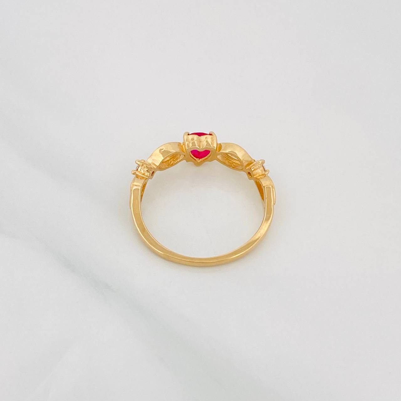 Anillo Corazon Infinito 2.1g / T6 1/4 Oro Amarillo 18K