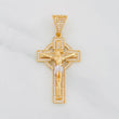 Dije Cruz Cristo 6.75g / 1 3/4 in Dos Oros Amarillo Blanco 18K