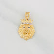 Pendant Lion 3.8g / 1 in Two Yellow White Golds 18K