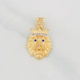 Pendant Lion 3.8g / 1 in Two Yellow White Golds 18K