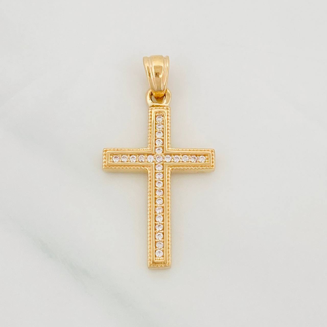 Pendant Cross 2.35g / 1 1/4 in Yellow Gold 18K