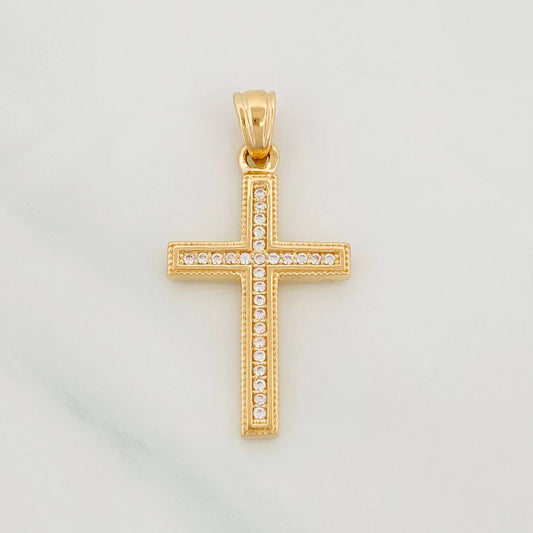 Pendant Cross 2.35g / 1 1/4 in Yellow Gold 18K