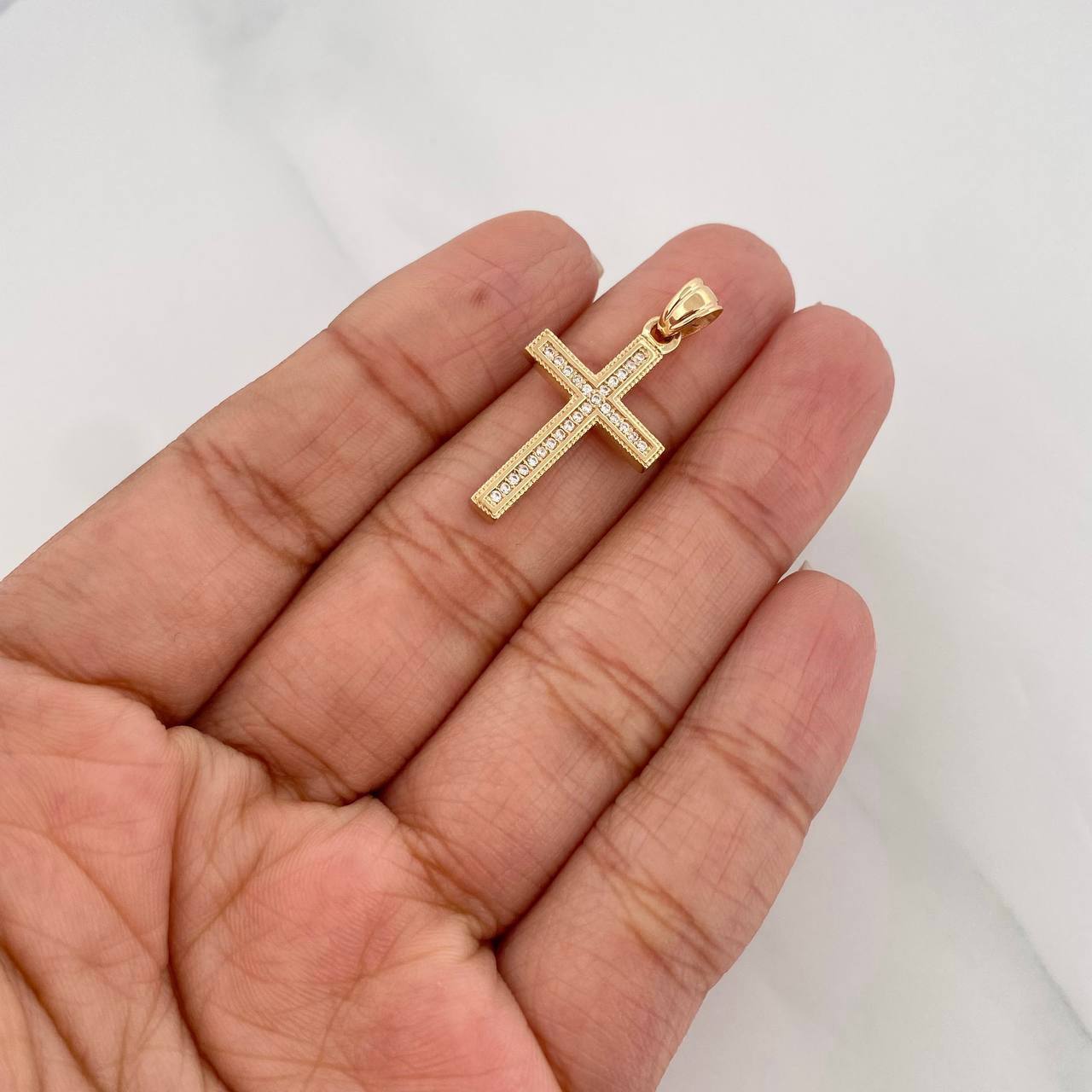 Pendant Cross 2.35g / 1 1/4 in Yellow Gold 18K