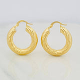 Hoop Earrings Mati 4.25g / 1 in Yellow Gold 18K