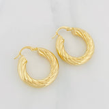 Hoop Earrings Mati 4.25g / 1 in Yellow Gold 18K