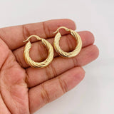 Hoop Earrings Mati 4.25g / 1 in Yellow Gold 18K
