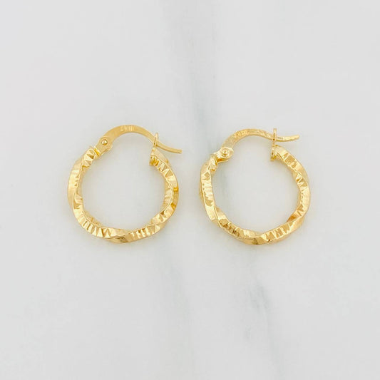 Hoop Earrings Kataleya 1.25g / 3/4 in Yellow Gold 18K