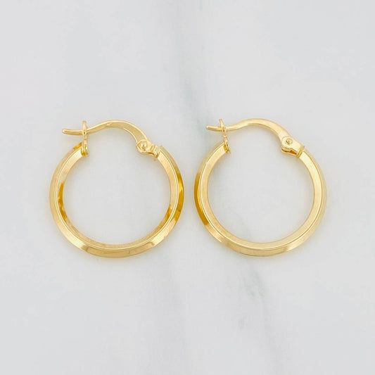 Hoop Earrings Clau 1.15g / 3/4 in Yellow Gold 18K