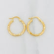 Hoop Earrings Val 1.5g / 3/4 in Yellow Gold 18K