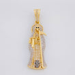 Dije Santa Muerte 7.6g / 1 3/4 in Dos Oros Amarillo Blanco 18K