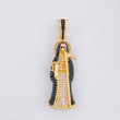 Pendant Santa Muerte 7.45g / 1 3/4 in Two-Tone Black Yellow 18K