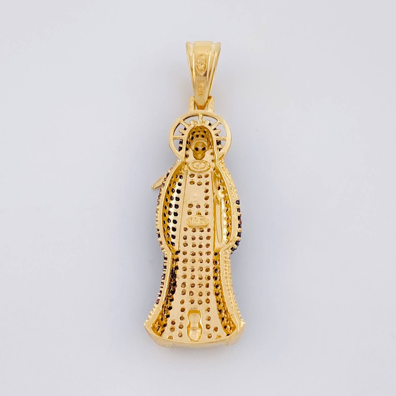 Pendant Santa Muerte 7.45g / 1 3/4 in Two-Tone Black Yellow 18K