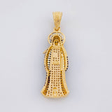 Pendant Santa Muerte 7.45g / 1 3/4 in Two-Tone Black Yellow 18K