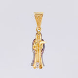 Dije Santa Muerte 2.45g / 1 1/4 in Dos Oros Negro Amarillo 18K