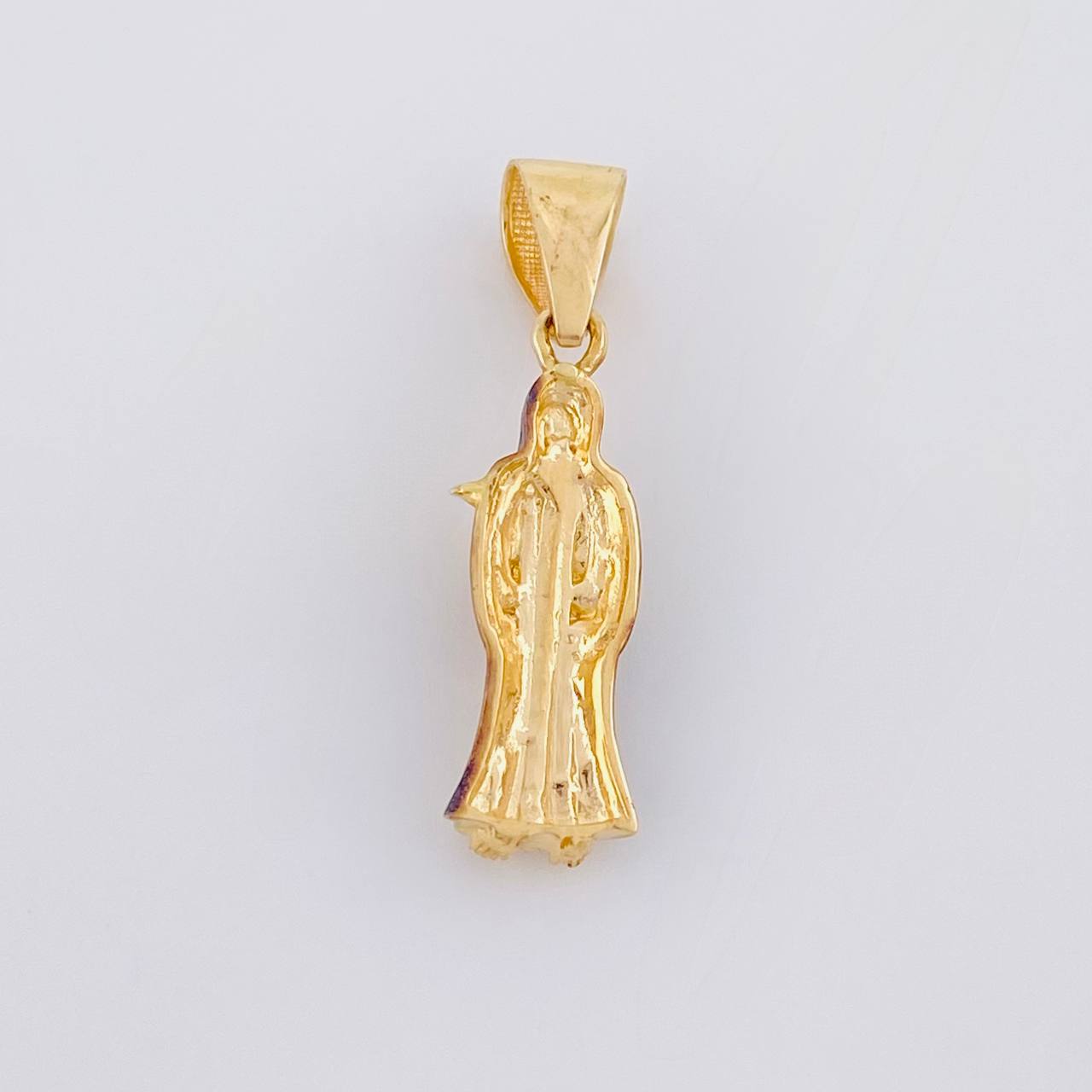 Dije Santa Muerte 2.75g / 1 1/4 in Dos Oros Negro Amarillo 18K