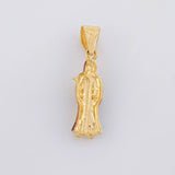 Dije Santa Muerte 2.75g / 1 1/4 in Dos Oros Negro Amarillo 18K