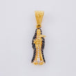 Dije Santa Muerte 2.65g / 1 1/4 in Dos Oros Negro Amarillo 18K