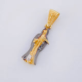 Dije Santa Muerte 2.55g / 1 1/4 in Dos Oros Negro Amarillo 18K