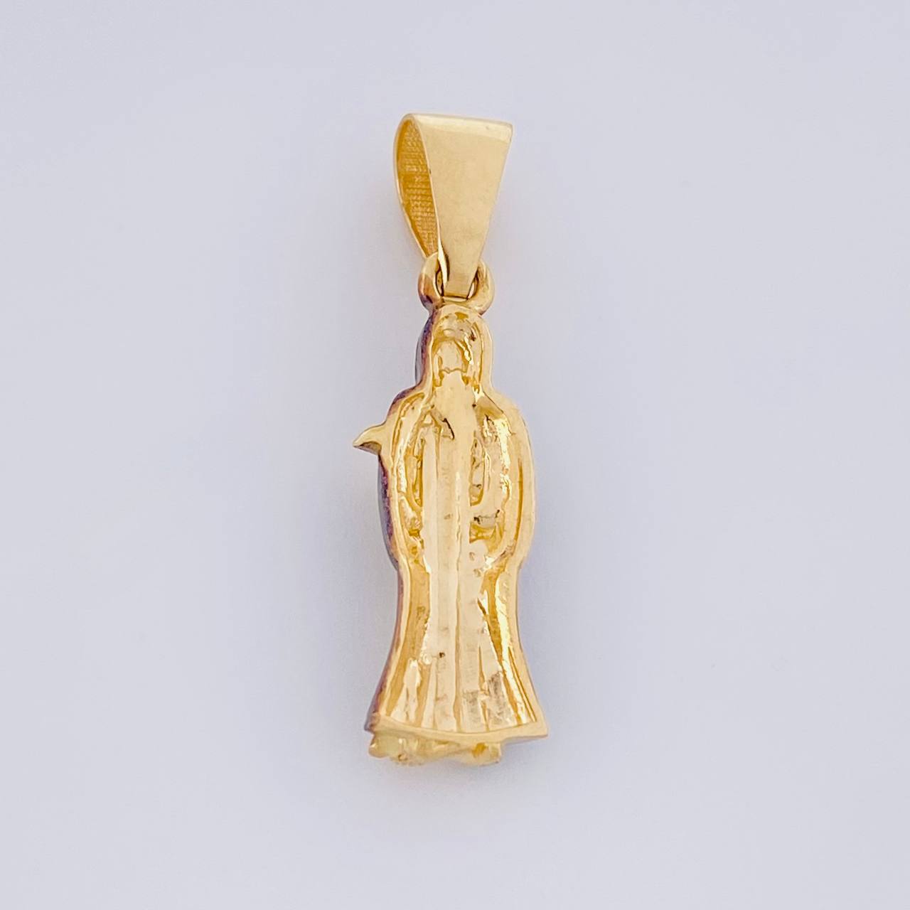 Dije Santa Muerte 2.55g / 1 1/4 in Dos Oros Negro Amarillo 18K