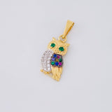 Dije Buho 1.15g / 1 in Dos Oros Amarillo Blanco 18K