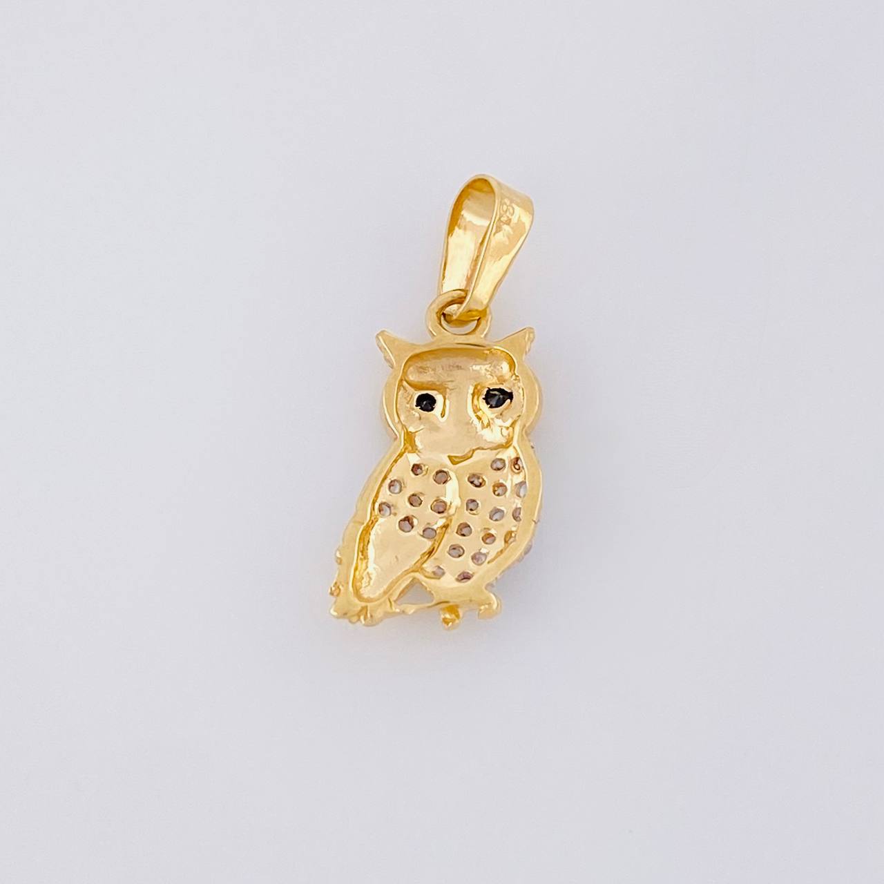 Dije Buho 1.25g / 1 in Dos Oros Amarillo Blanco 18K