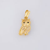 Dije Buho 1.25g / 1 in Dos Oros Amarillo Blanco 18K