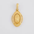 Pendant Virgin of Guadalupe Oval 1.9g / 1 in Yellow Gold 18K